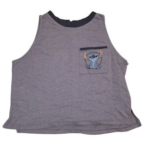 ✨️2 For 20✨️ Blue Sleeveless Stitch Top with Pocket